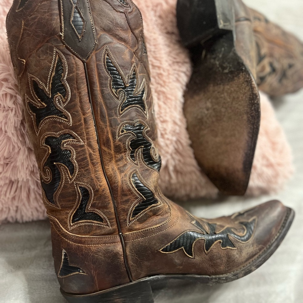 Johnny Ringo leather cowboy boots